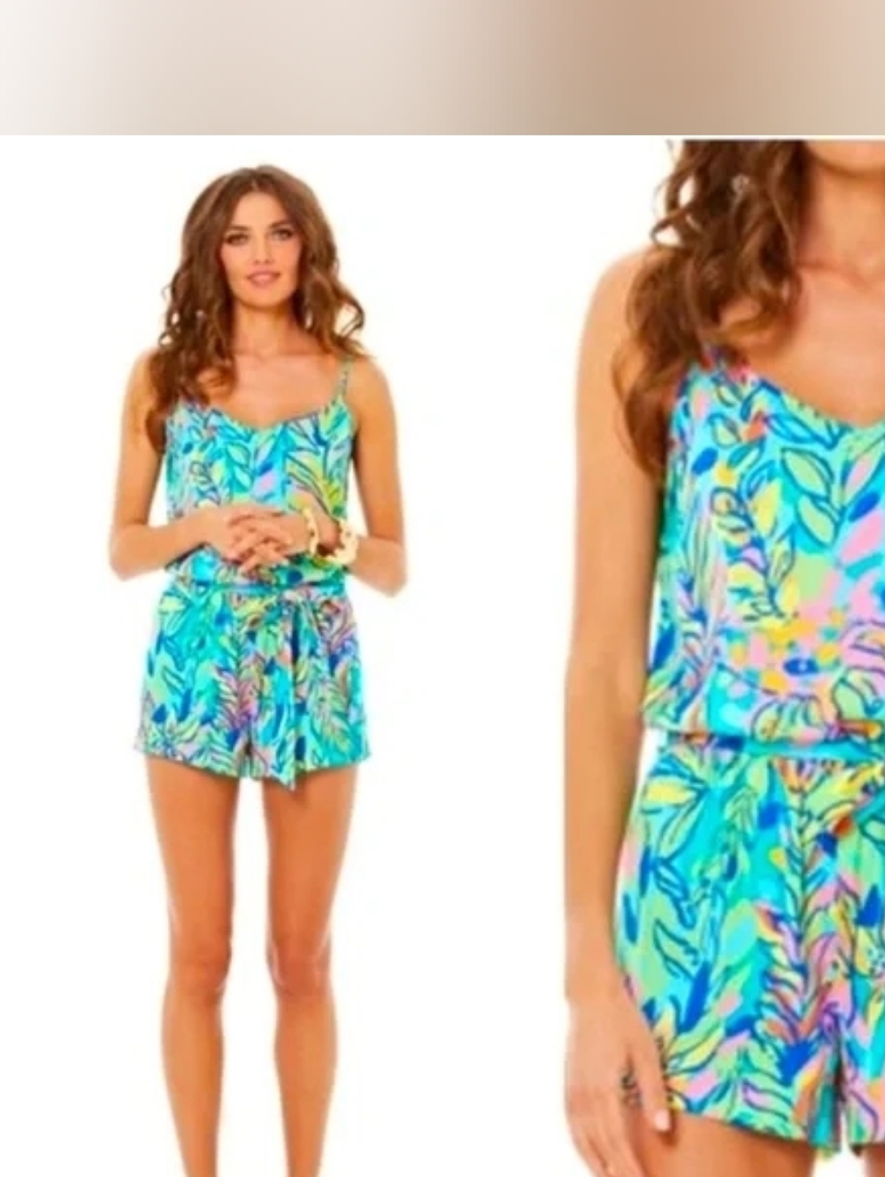 EUC Lilly Pulitzer Hot Spot Deanna Romper